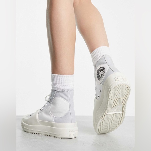 Converse Chuck Taylor All Star Construct Hi Trainers | Soft Blue/White |NEW/NIB - Picture 5 of 13